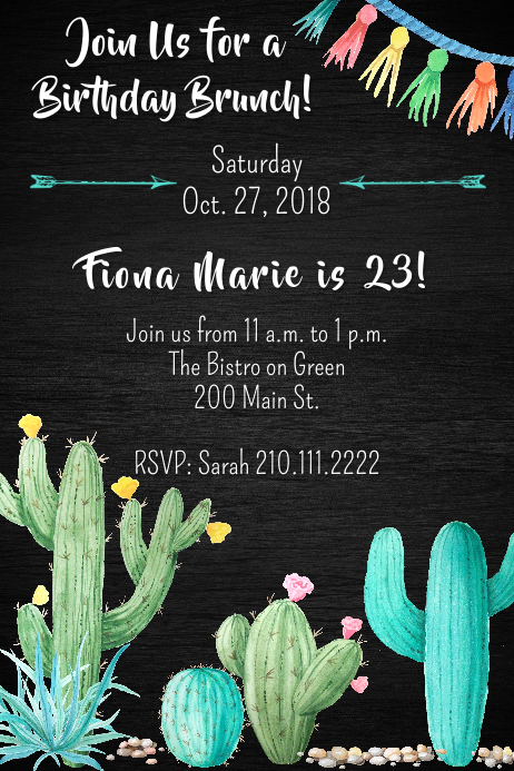 Free Printable Cactus Invitation Templates Cactus