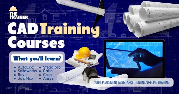 CAD Training Courses Banner Facebook Gedeelde Prent template