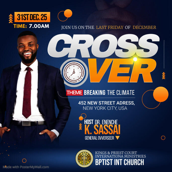 Crossover church service ad