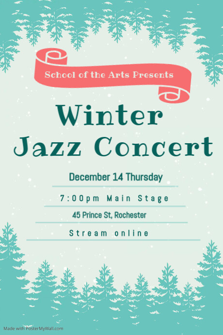 Green Winter Festival Poster Template | PosterMyWall