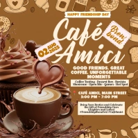 Café Amici: Brew & Bond Friendship Day Fest Instagram Post template