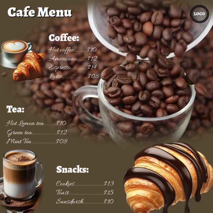 Café menu Isikwele (1:1) template