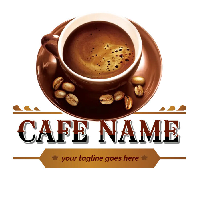 cafe, restaurant, coffee, tea, collage, campu Logotyp template