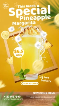 Cafe & Bar Drink Menu Promotion Template Instagram Story