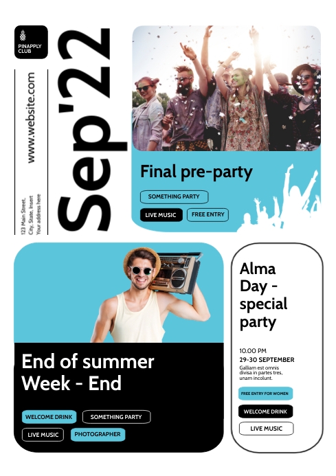 cafe bar timetable advertising Template | PosterMyWall