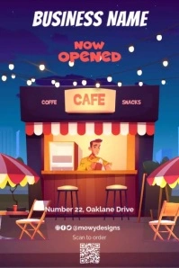 Cafe Póster template