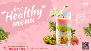 Cafe Drink Menu Promotion Twitter Post template