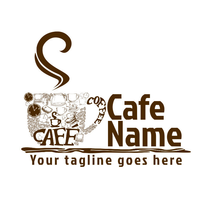 cafe logo, coffee cafe, logo, coffee cafe log template