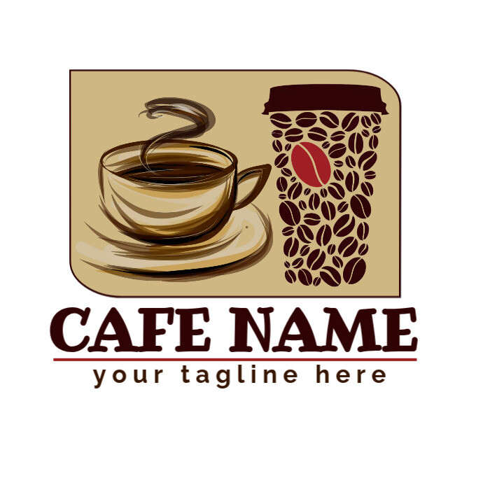 cafe logo, restaurant, coffee, canteen, Logotyp template