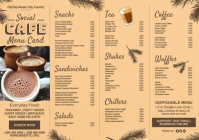 Cafe Menu Card Template A5