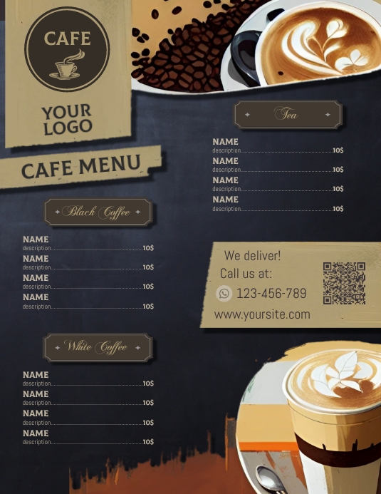 Cafe Menu Flyer Template | PosterMyWall