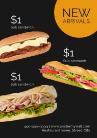 Cafe new arrivals A3 template