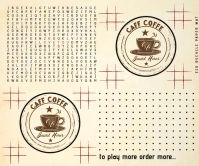 Cafe Order Table Mat Paper Template Persegi Panjang Besar