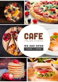 Cafe poster A3 template