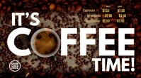 Cafe restaurant Coffee Menu digital display template