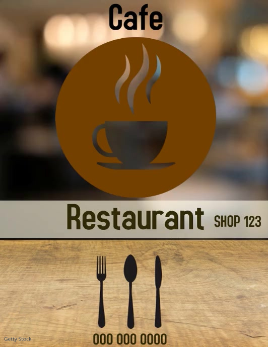 CAFETERIA Рекламная листовка (US Letter) template