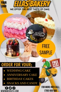 cake &pastrie shop design template Pinterest Graphic