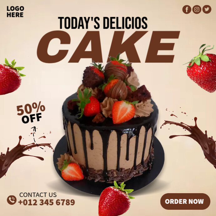 Cake Ads Template | PosterMyWall