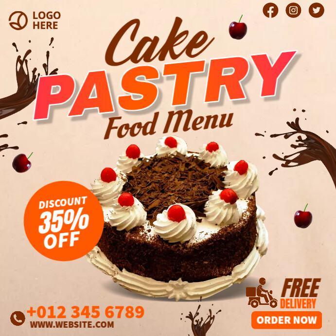 Cake Ads Template | PosterMyWall