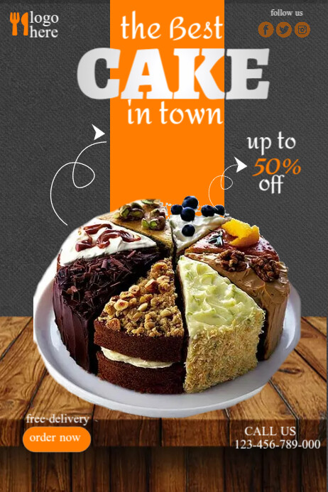 Cake Ads Template | PosterMyWall