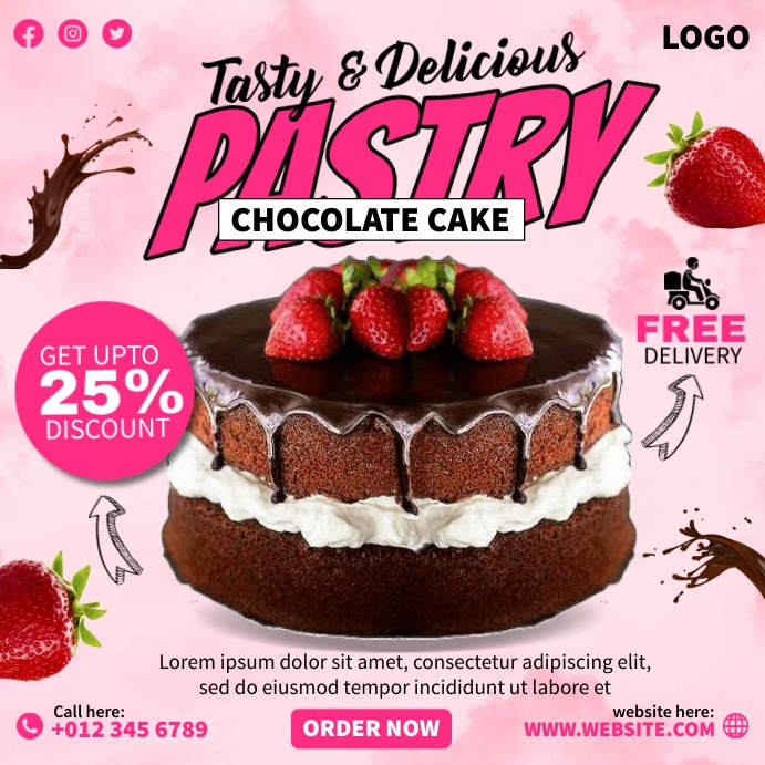 Cake Ads Template | PosterMyWall
