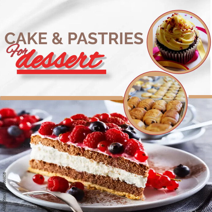Cake and pastries Template | PosterMyWall