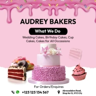 Cake bakers poster template
