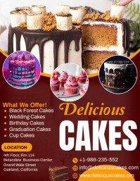Cake Bakery Ad Flyer Volante (Carta US) template