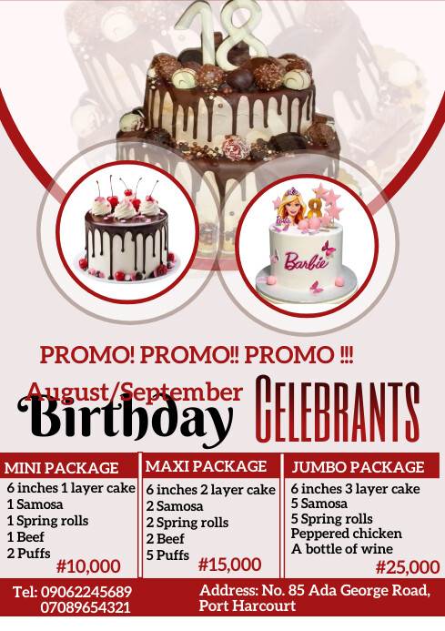Copy of Cake baking promo design | PosterMyWall