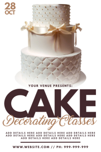 Cake Course Poster Painting Lessons Poster Template | PosterMyWall