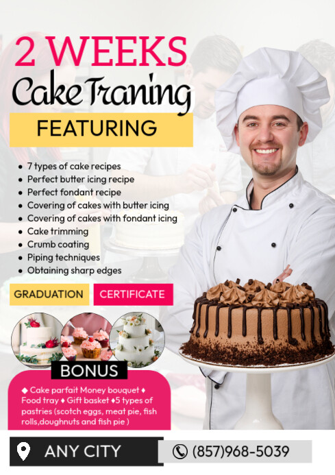 Cake Decorating Training Poster Template | PosterMyWall
