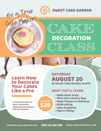 Cake Decoration Class Flyer template