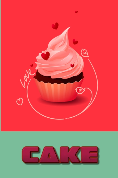 cake 海报 template