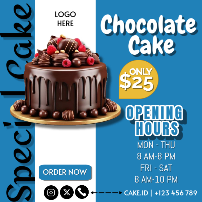 Cake Template | PosterMyWall