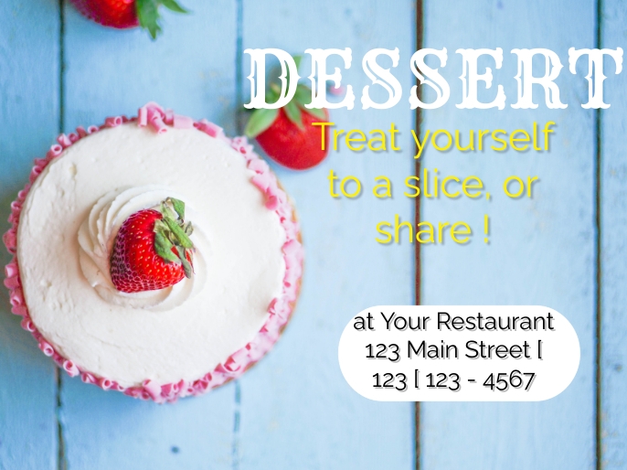 Copy of Cake Dessert Template For Facebook Print | PosterMyWall