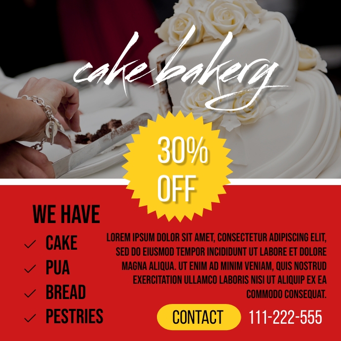 Cake Flyer Examples Cake flyers Template | PosterMyWall