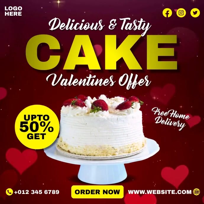 Cake Food Ads Template | PosterMyWall