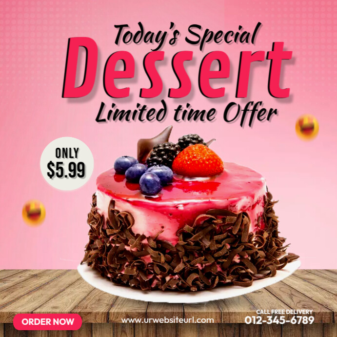 Cake Menu Offer Template | PosterMyWall