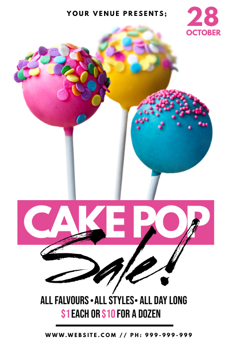 Cake Pop Sale Poster Template Postermywall Cake Pop Sale Poster Template Postermywall