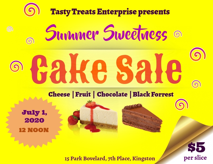 Cake Sale Iflaya (Incwadi ye-US) template