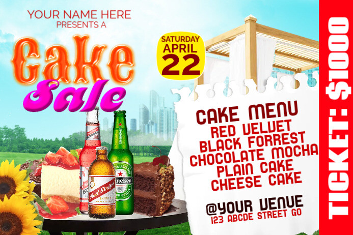 Cake Sale Flyer Template PosterMyWall cake-sale-flyer-template-postermywall