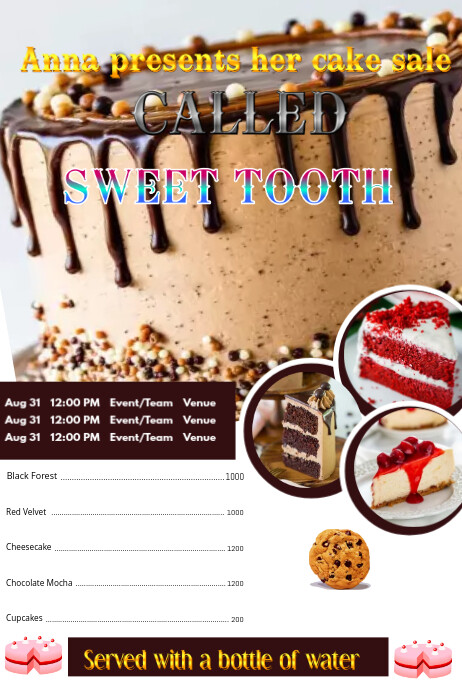 Cake Sale Flyer Template | PosterMyWall
