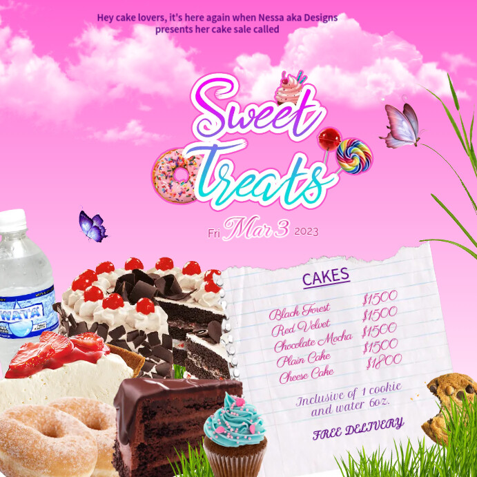 Cake Sale Flyer Template PosterMyWall, 40 OFF rbk.bm