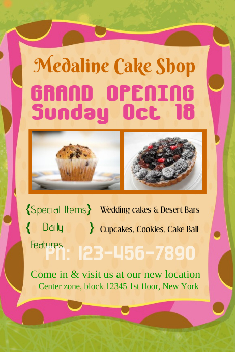 Cake Shop Poster Template | PosterMyWall
