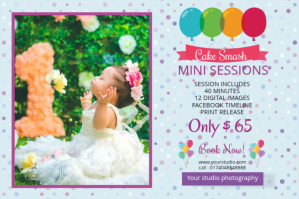 Wit Cake Smash Mini Sessions Label Template