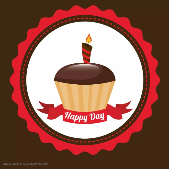 Selebaran Desain Puncak Kue Templat | PosterMyWall