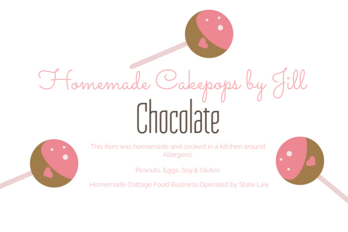 Cakepop Cottage Food Business Label Templates | PosterMyWall