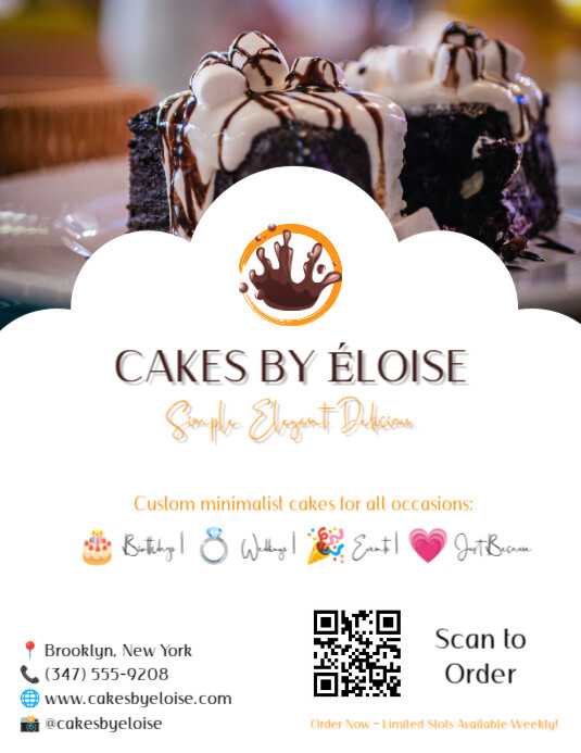 Cakes & Backer Ad 传单(美国信函) template