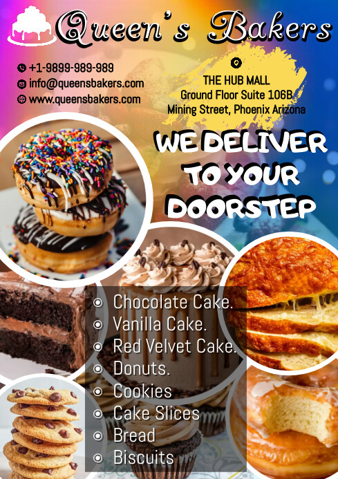 Cake Flyer Examples Cakes and Pastries Bakers business flyer Template | PosterMyWall