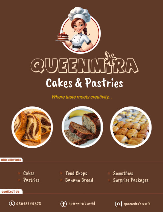 Cakes and Pastries Business Flyer Template PosterMyWall